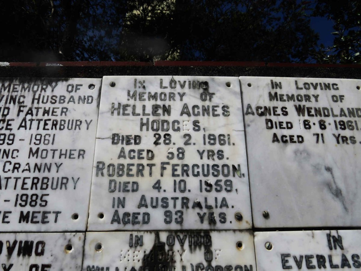 FERGUSON Robert -1959 :: HODGES Hellen Agnes -1961