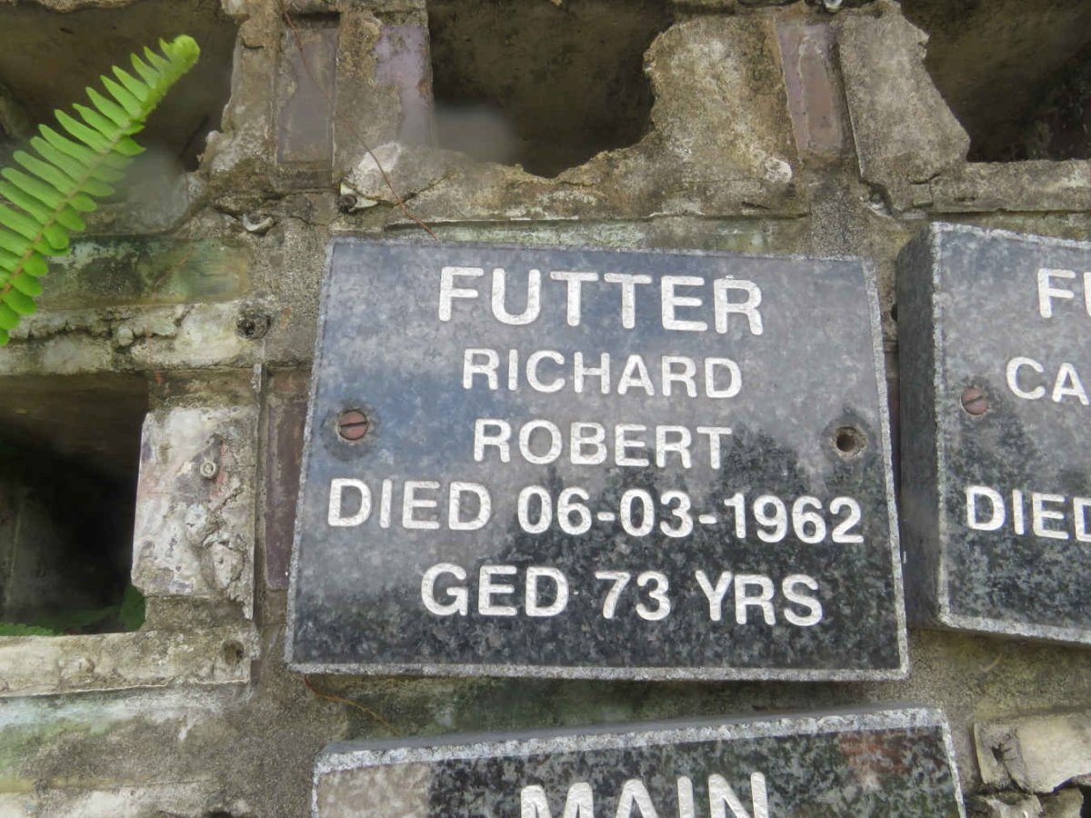 FUTTER Richard Robert -1962