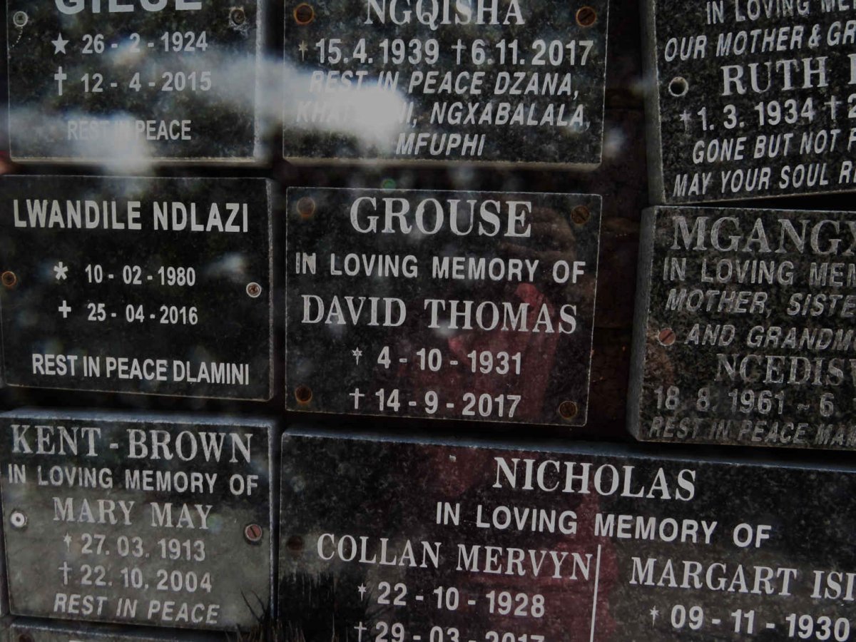 GROUSE David Thomas 1931-2017