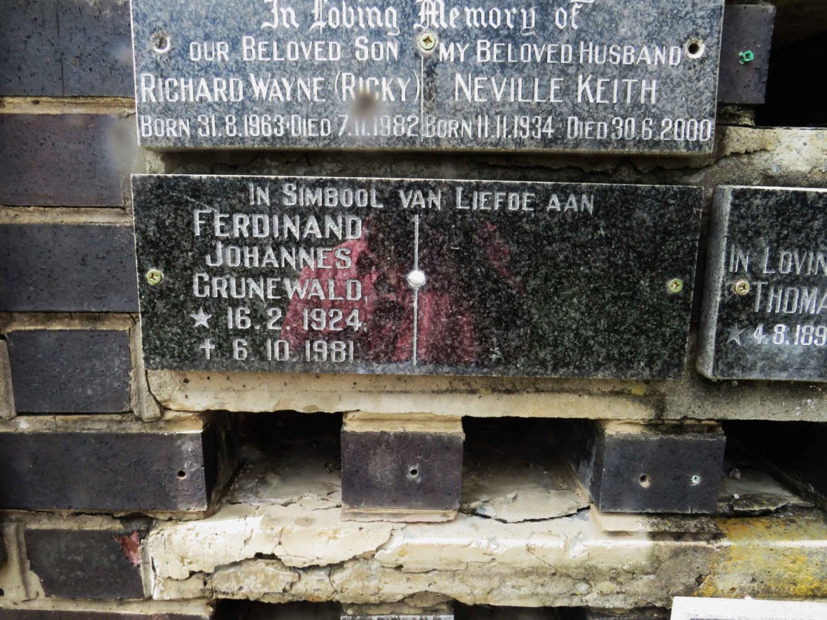 GRUNEWALD Ferdinand Johannes 1924-1981
