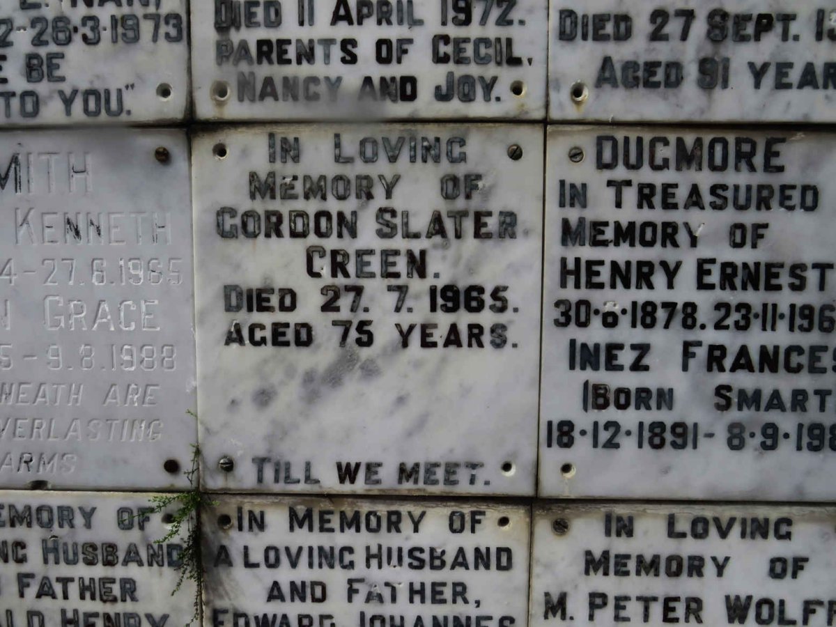 GREEN Gordon Slater -1965