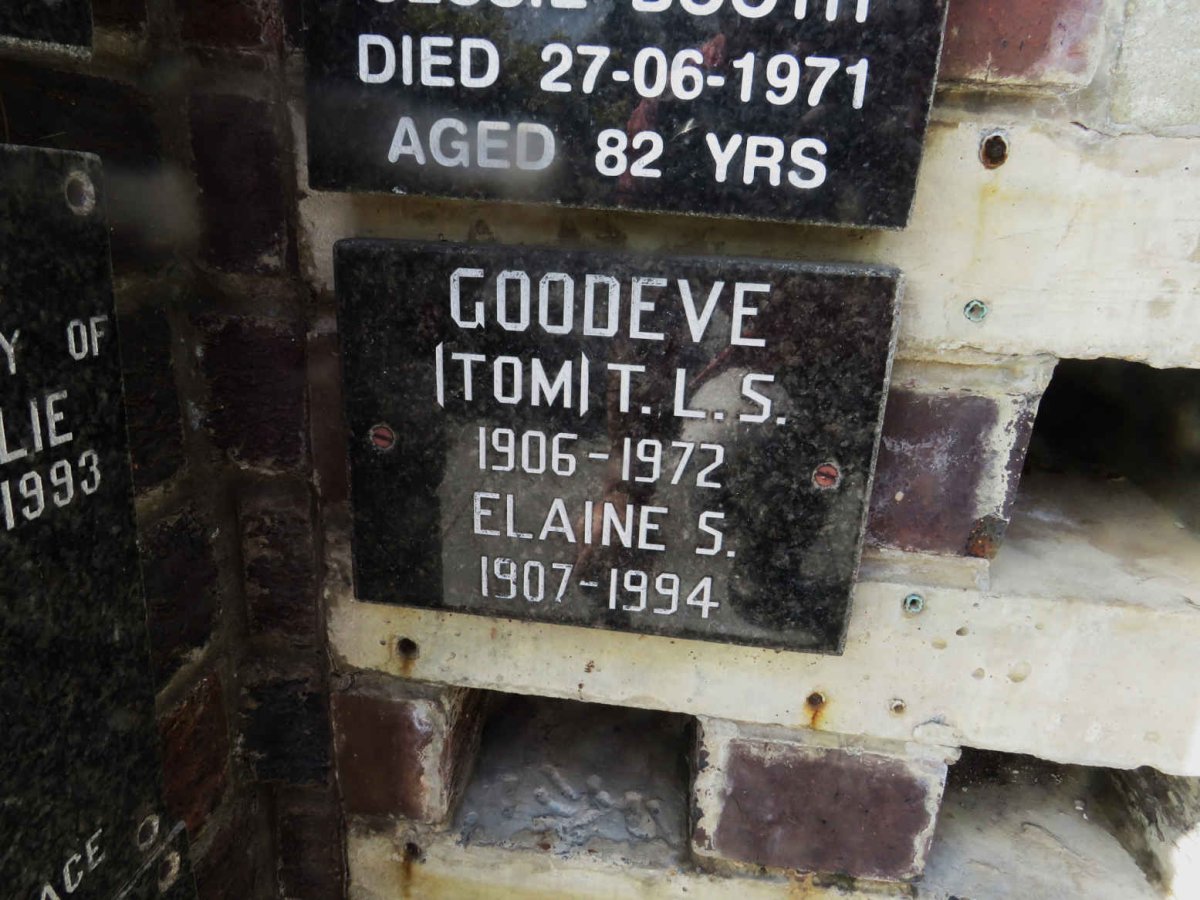 GOODEVE T.L.S. 1906-1972 &amp; Elaine 1907-1994