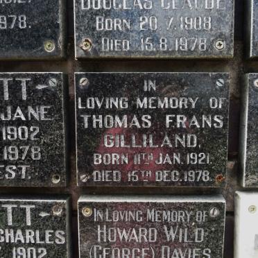 GILLILAND Thomas Frans 1921-1978