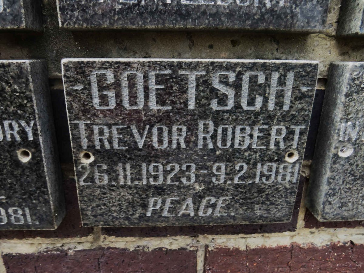 GOETSCH Trevor Robert 1923-1981