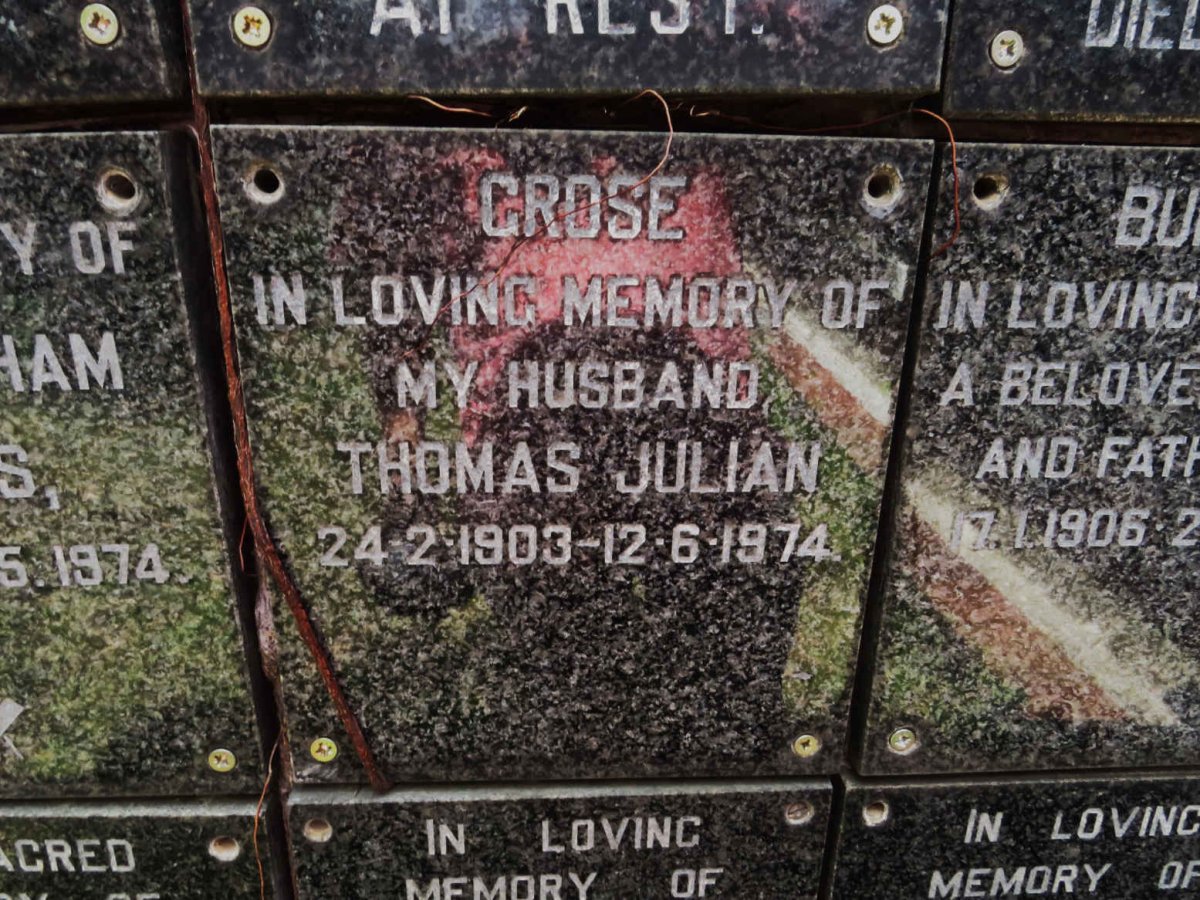 GROSE Thomas Julian 1903-1974