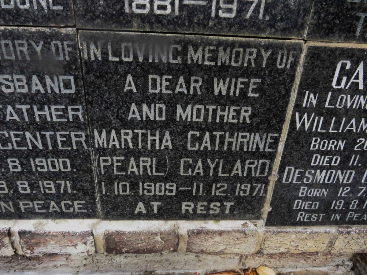 GAYLARD Martha Cathrine 1909-1971