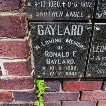 GAYLARD Ronald F. 1902-1980