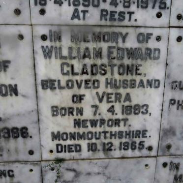 GLADSTONE William Edward 1893-1965