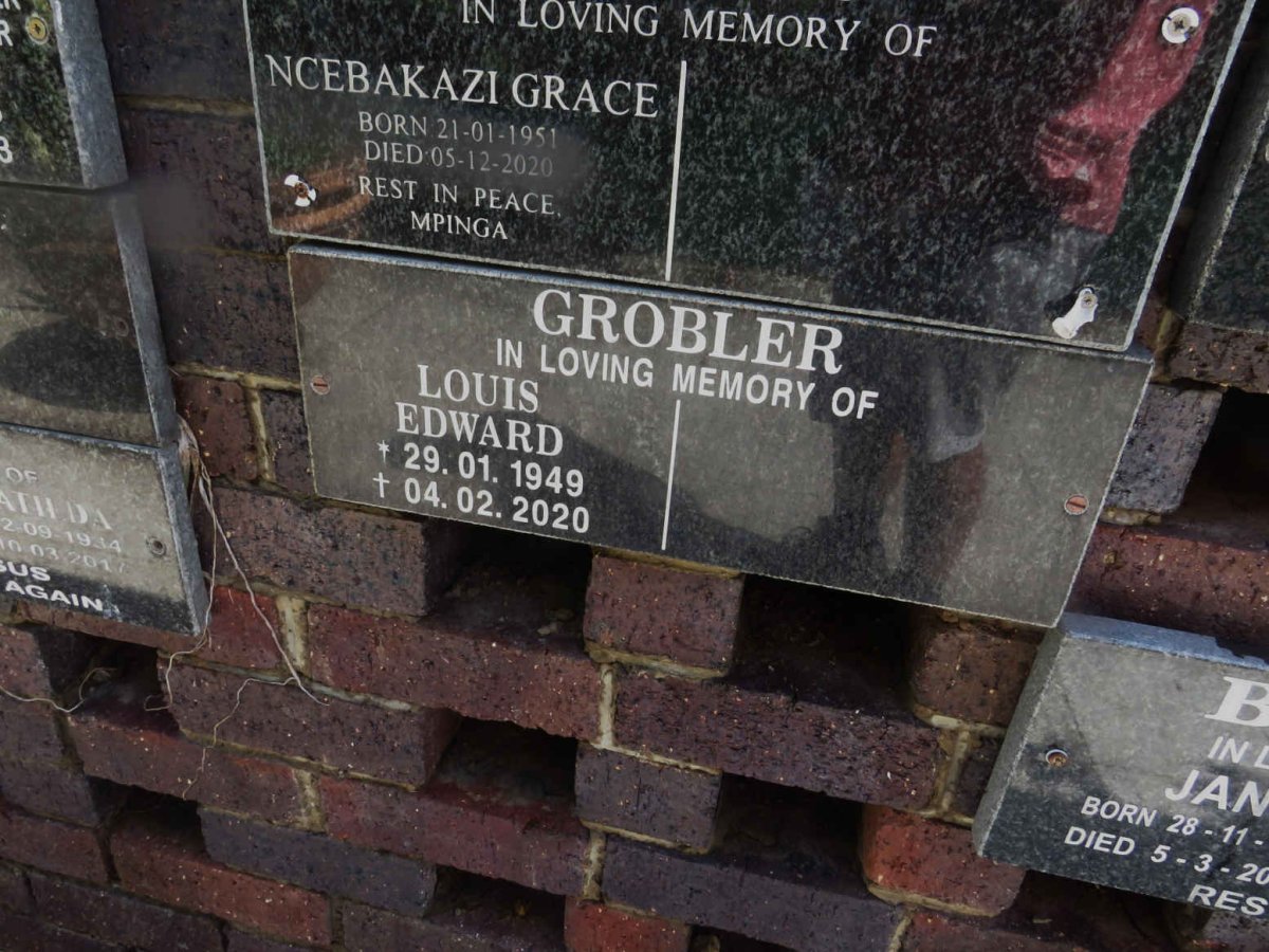 GROBLER Louis Edward 1949-2020