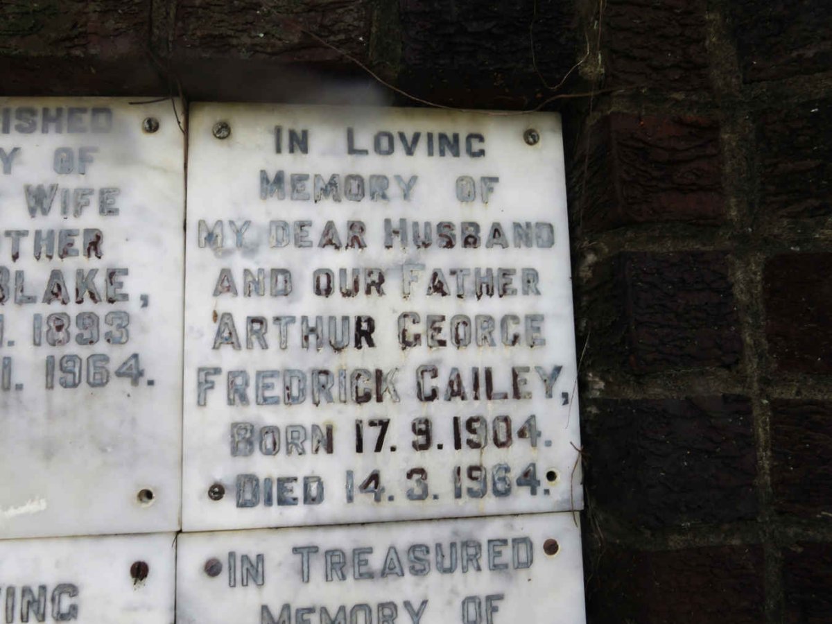 GAILEY Arthur George Fredrick 1904-1964