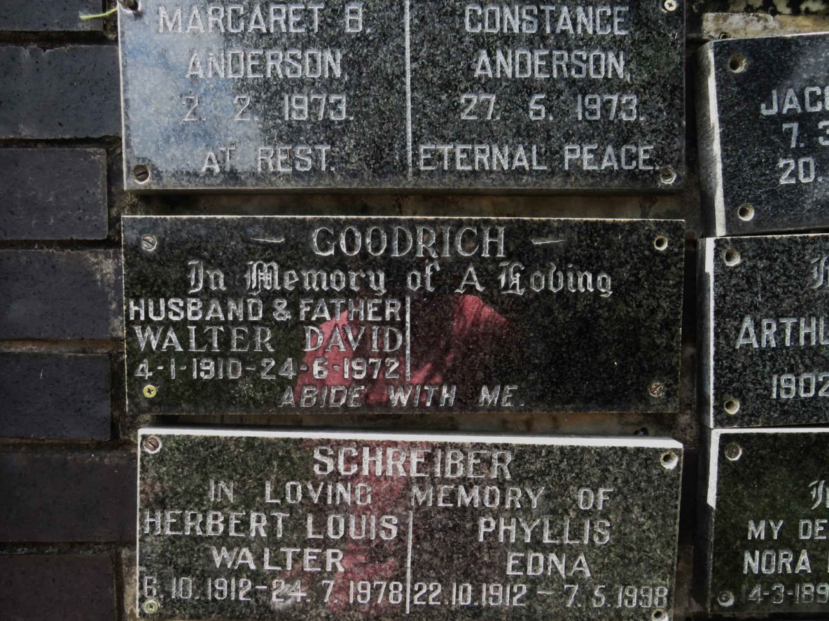 GOODRICH Walter David 1910-1972