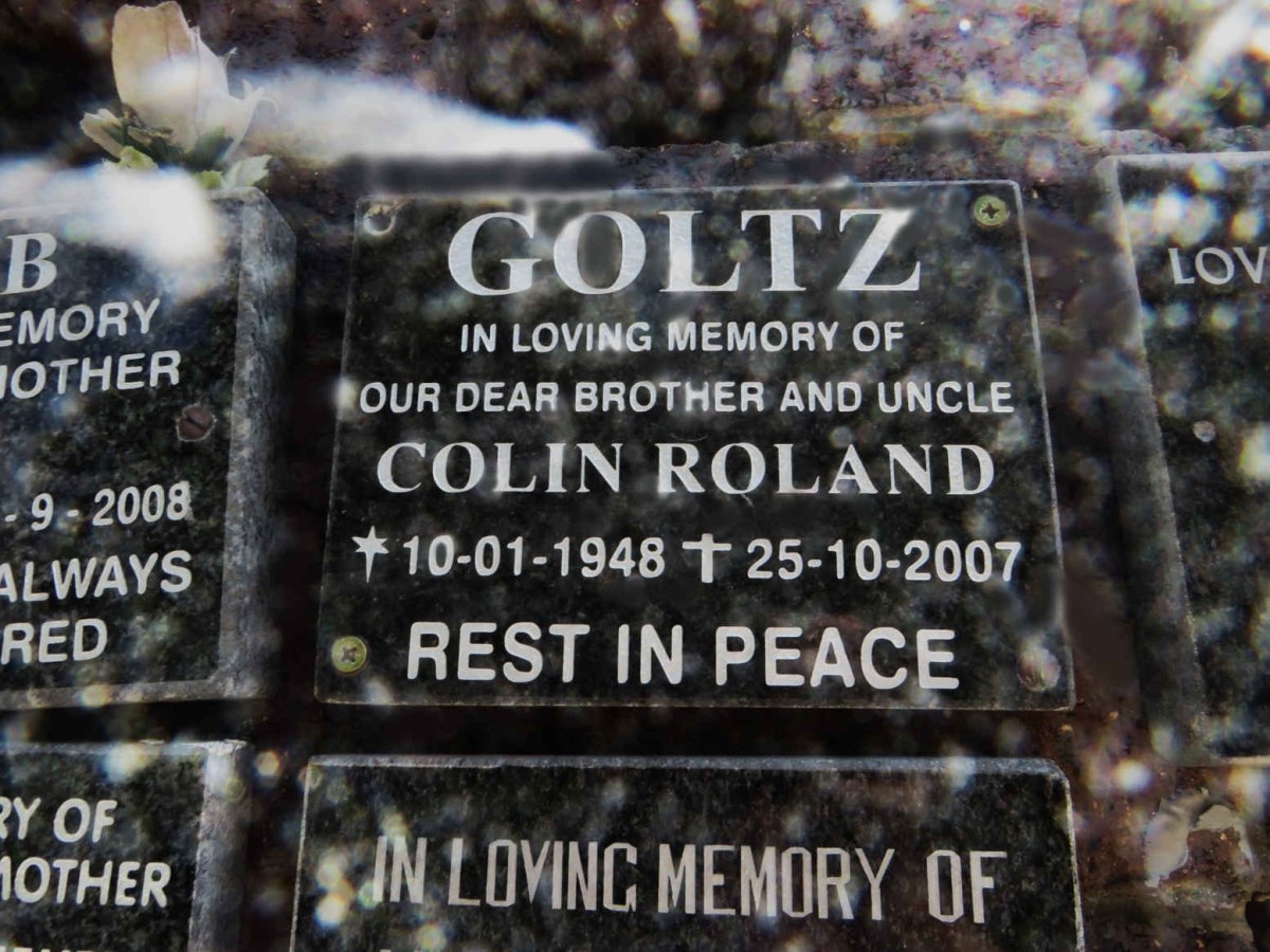 GOLTZ Colin Roland 1948-2007