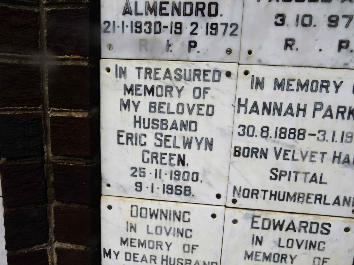 GREEN Eric Selwyn 1900-1968