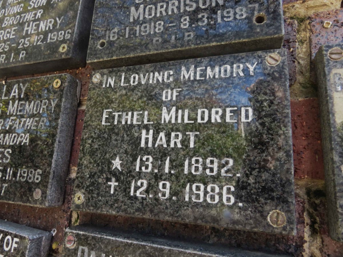 HART Ethel Mildred 1892-1986