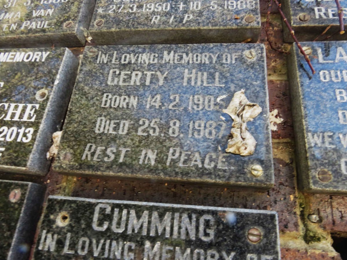 HILL Gerty 1905-1987