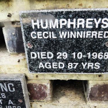 HUMPHREYS Cecil Winnifred -1968