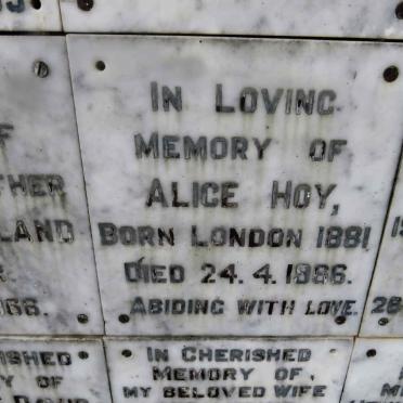 HOY Alice 1881-1966