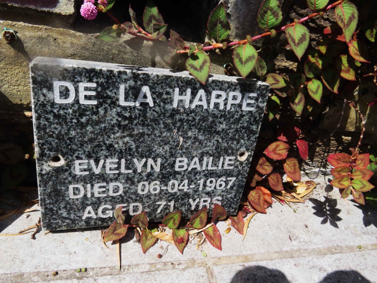 HARPE Evelyn Bailie, de la -1967