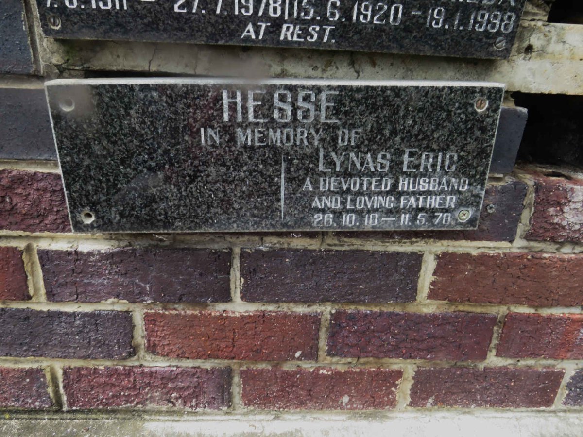 HESSE Lynas Eric 1910-1978