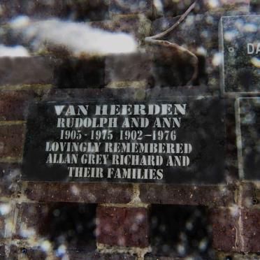 HEERDEN Rudolph, van 1905-1975 &amp; Ann 1902-1976