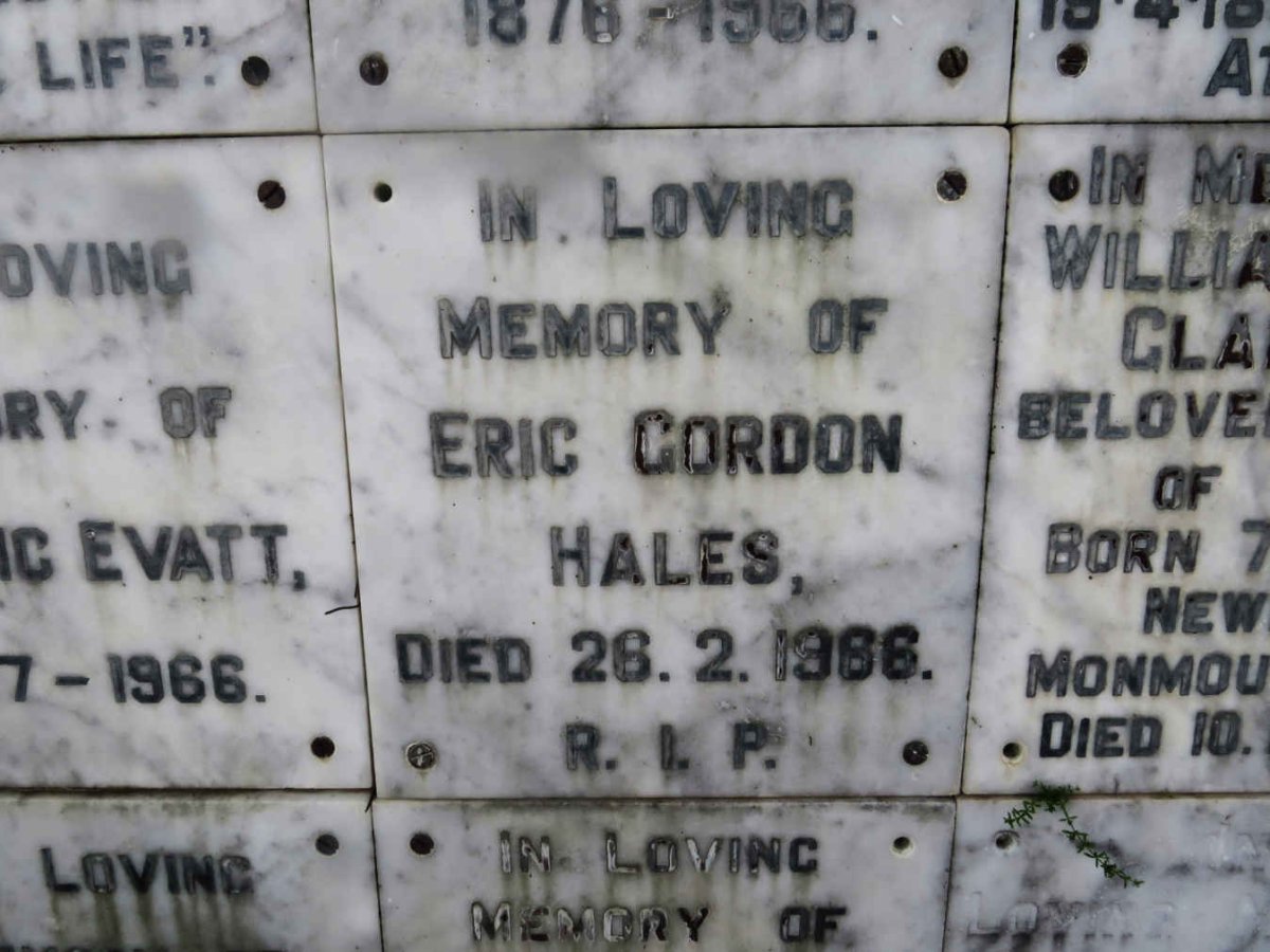 HALES Eric Gordon -1966