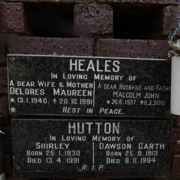 HEALES Malcolm John 1937-2010 &amp; Delores Maureen 1940-1991