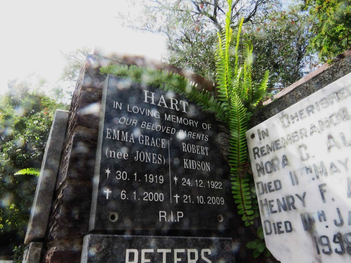 HART Robert Kidson 1922-2009 &amp; Emma Grace JONES 1919-2000