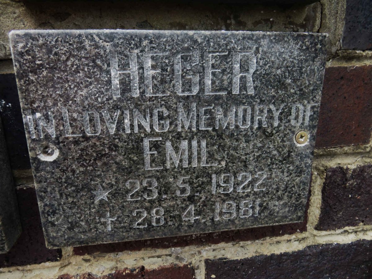 HEGER Emil 1922-1981