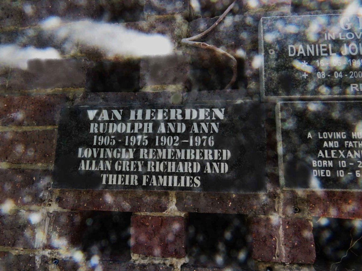 HEERDEN Rudolph, van 1905-1975 &amp; Ann 1902-1976