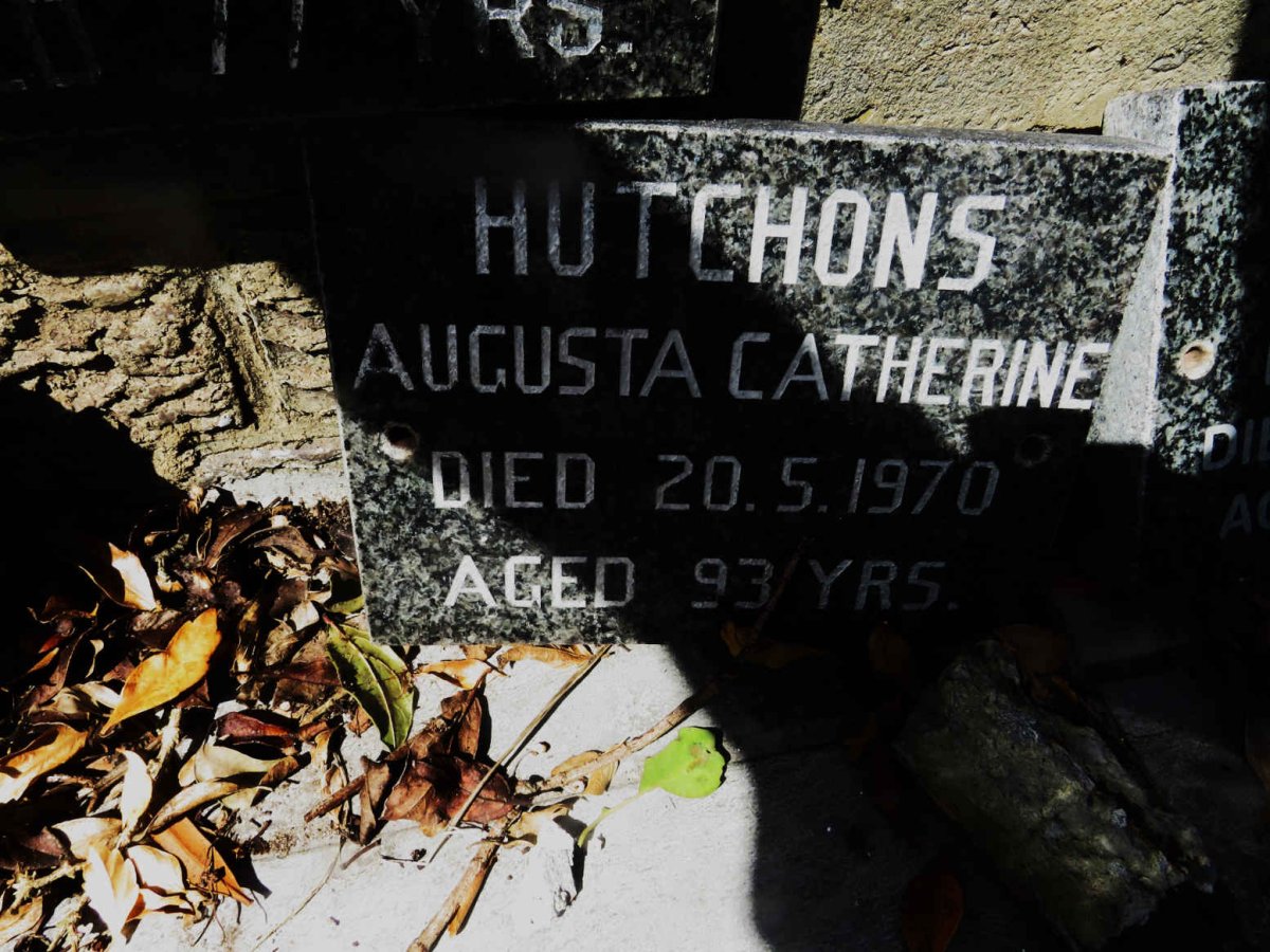 HUTCHONS Augusta Catherine -1970