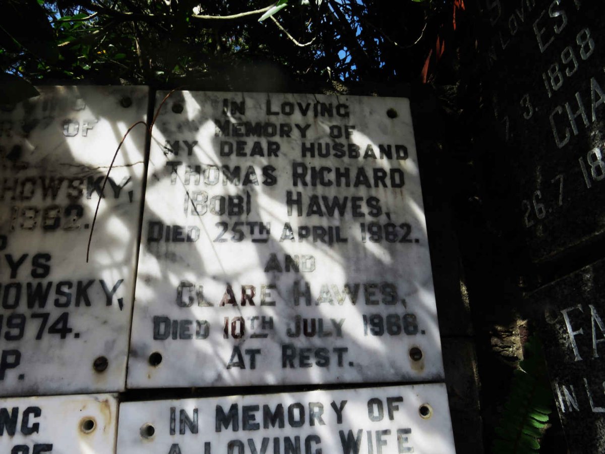 HAWES Thomas Richard -1962 &amp; Clare -1966