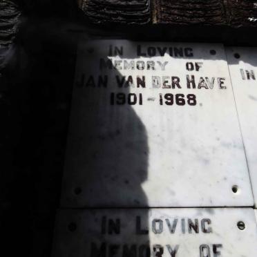 HAVE Jan, van der 1901-1968
