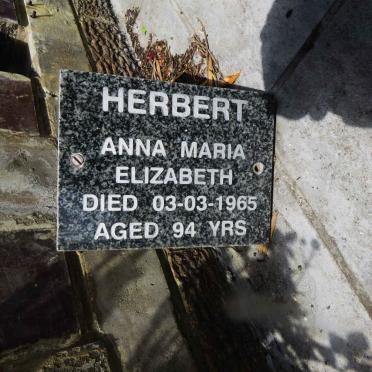 HERBERT Anna Maria Elizabeth -1965