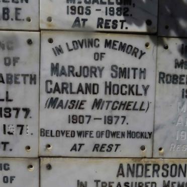 HOCKLY Marjorie Smith Garland 1907-1977