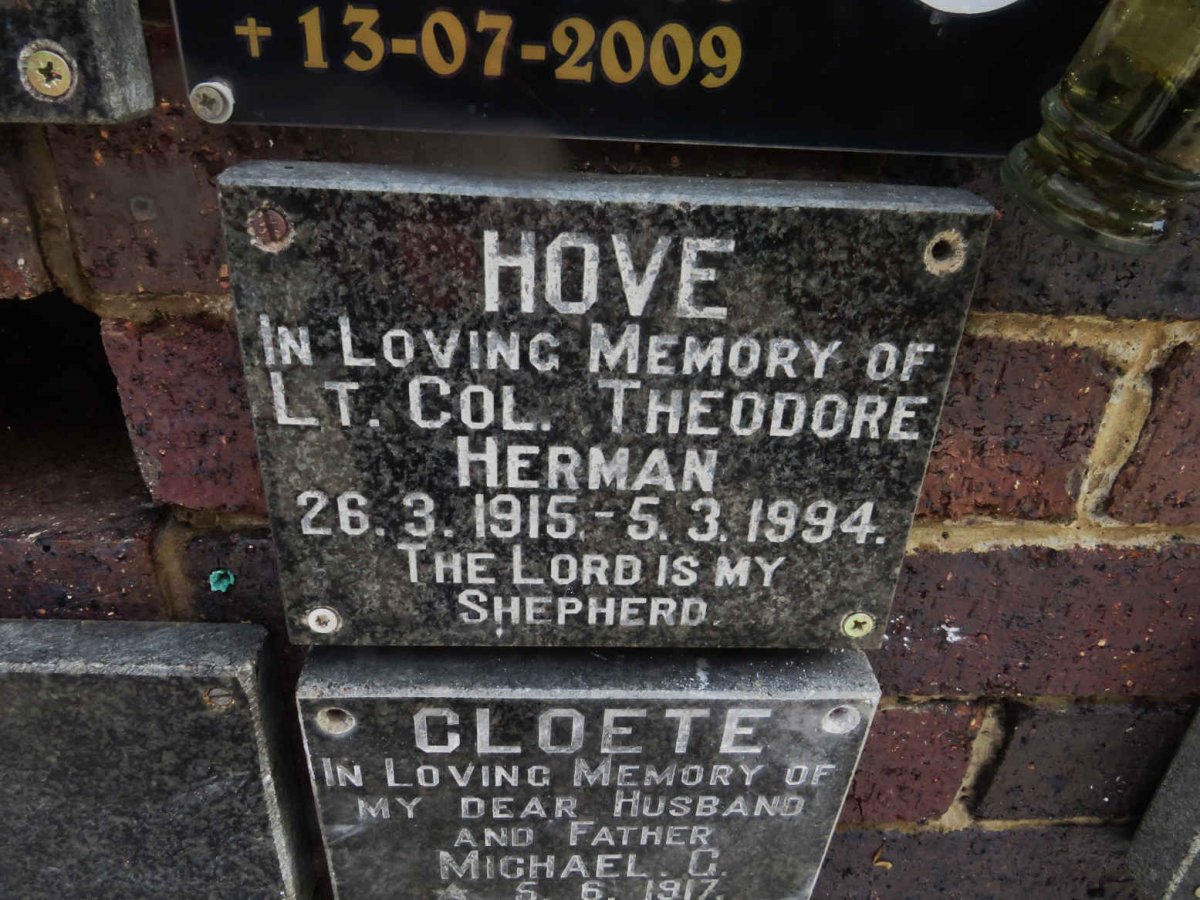 HOVE Theodore Herman 1915-1994