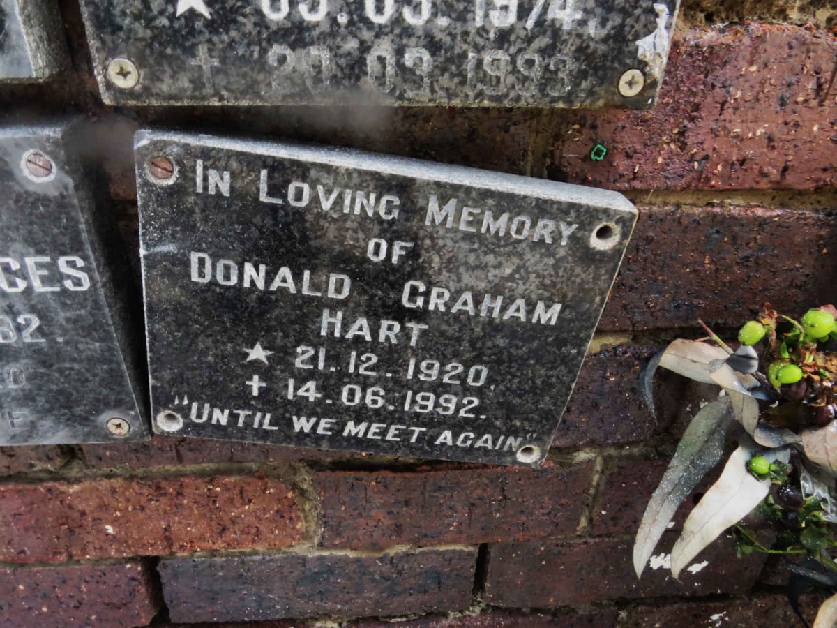 HART Donald Graham 1920-1992