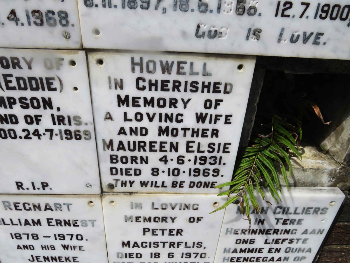 HOWELL Maureen Elsie 1931-1969
