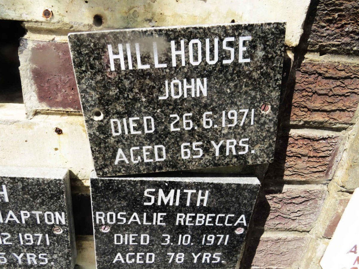 HILLHOUSE John -1971