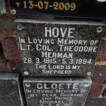 HOVE Theodore Herman 1915-1994