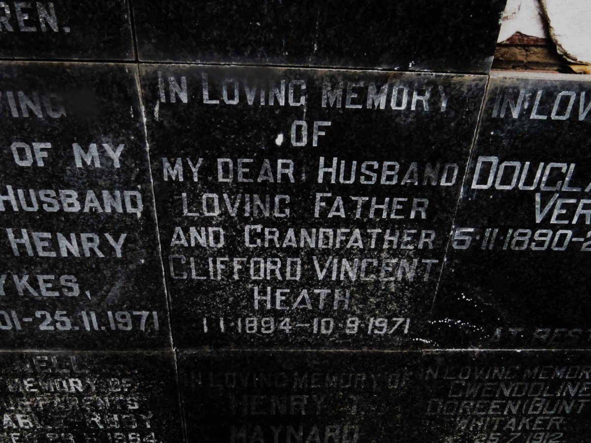 HEATH Clifford Vincent 1894-1971