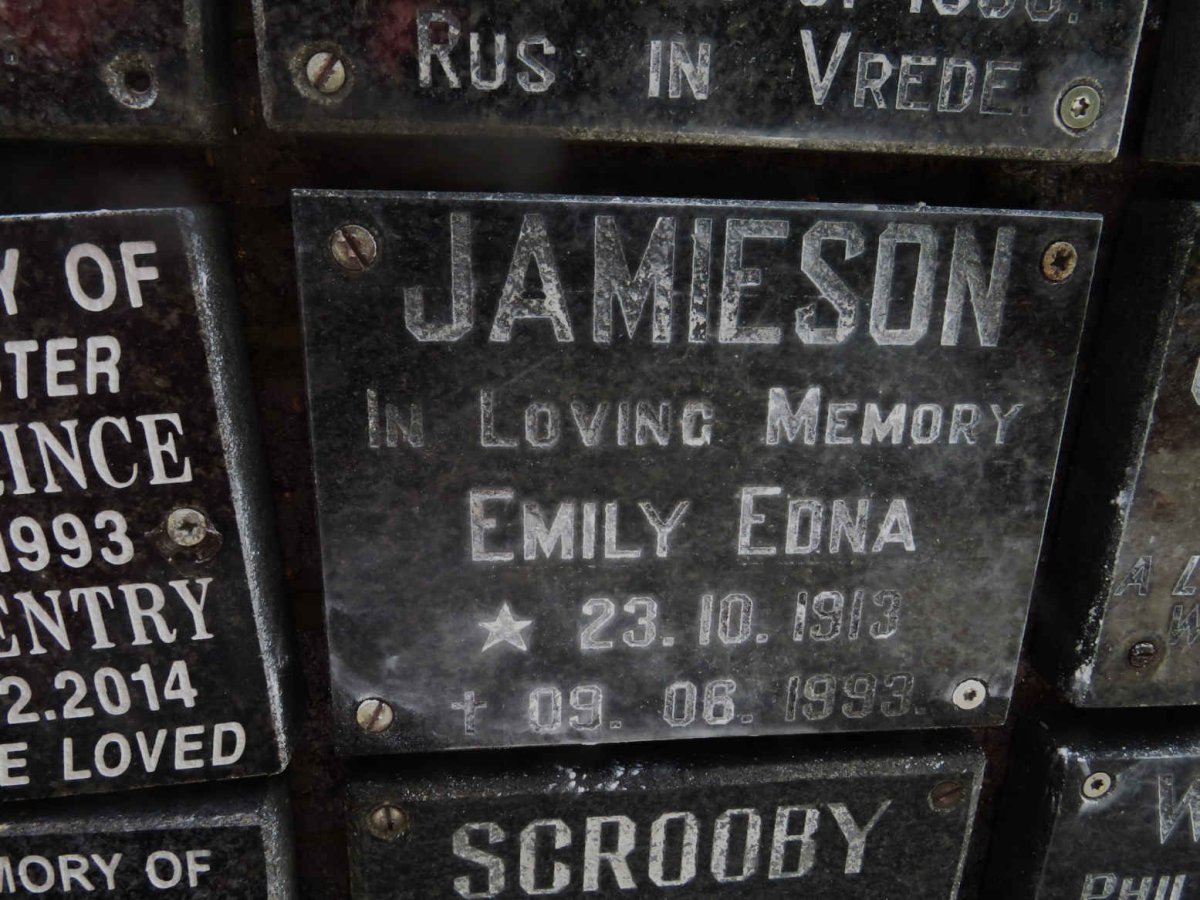 JAMIESON Emily Edna 1913-1993
