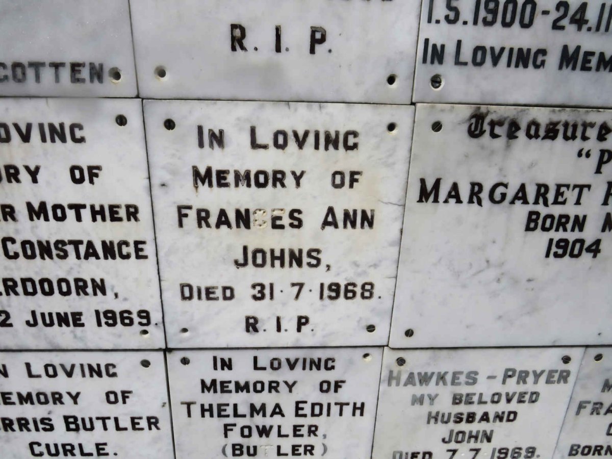 JOHNS Frances Ann -1968