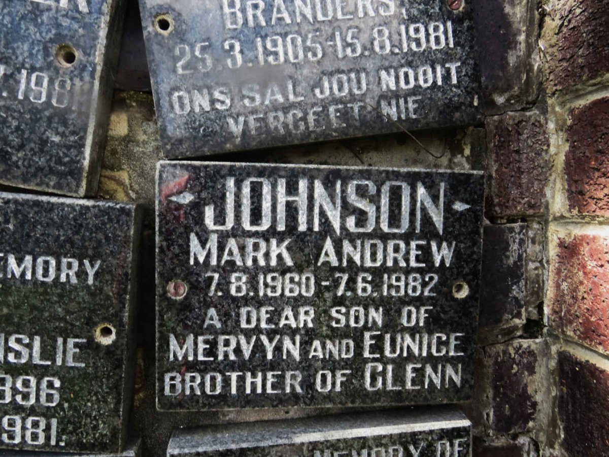 JOHNSON Mark Andrew 1960-1982