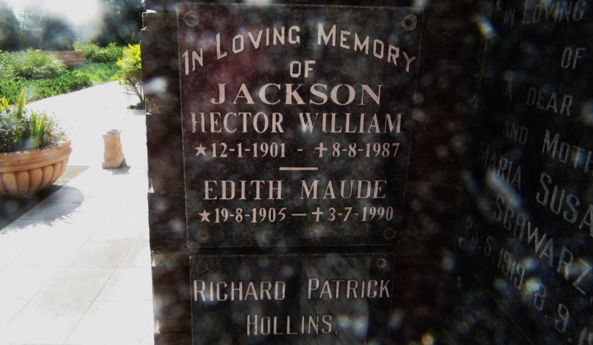 JACKSON Hector William 1901-1987 &amp; Edith Maude 1905-1990
