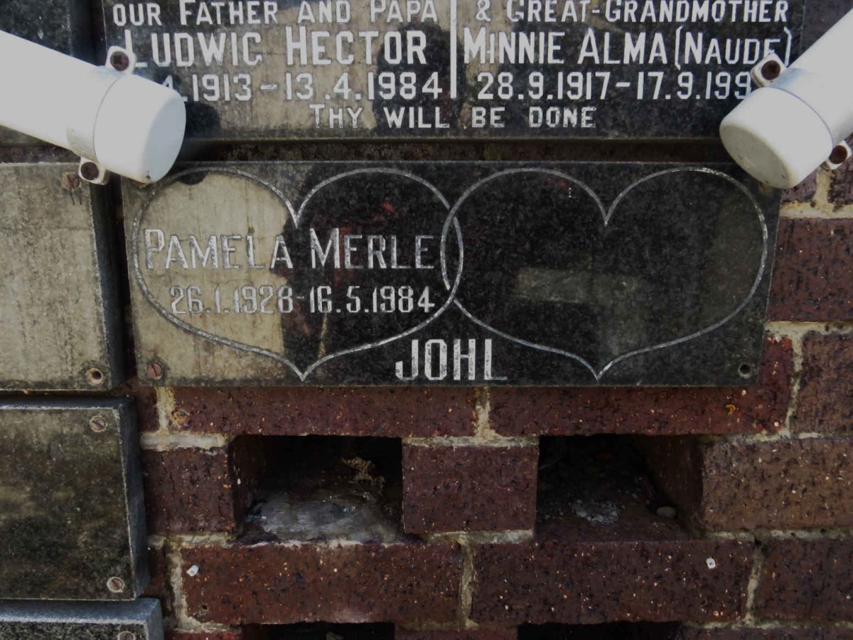 JOHL Pamela Merle 1928-1984