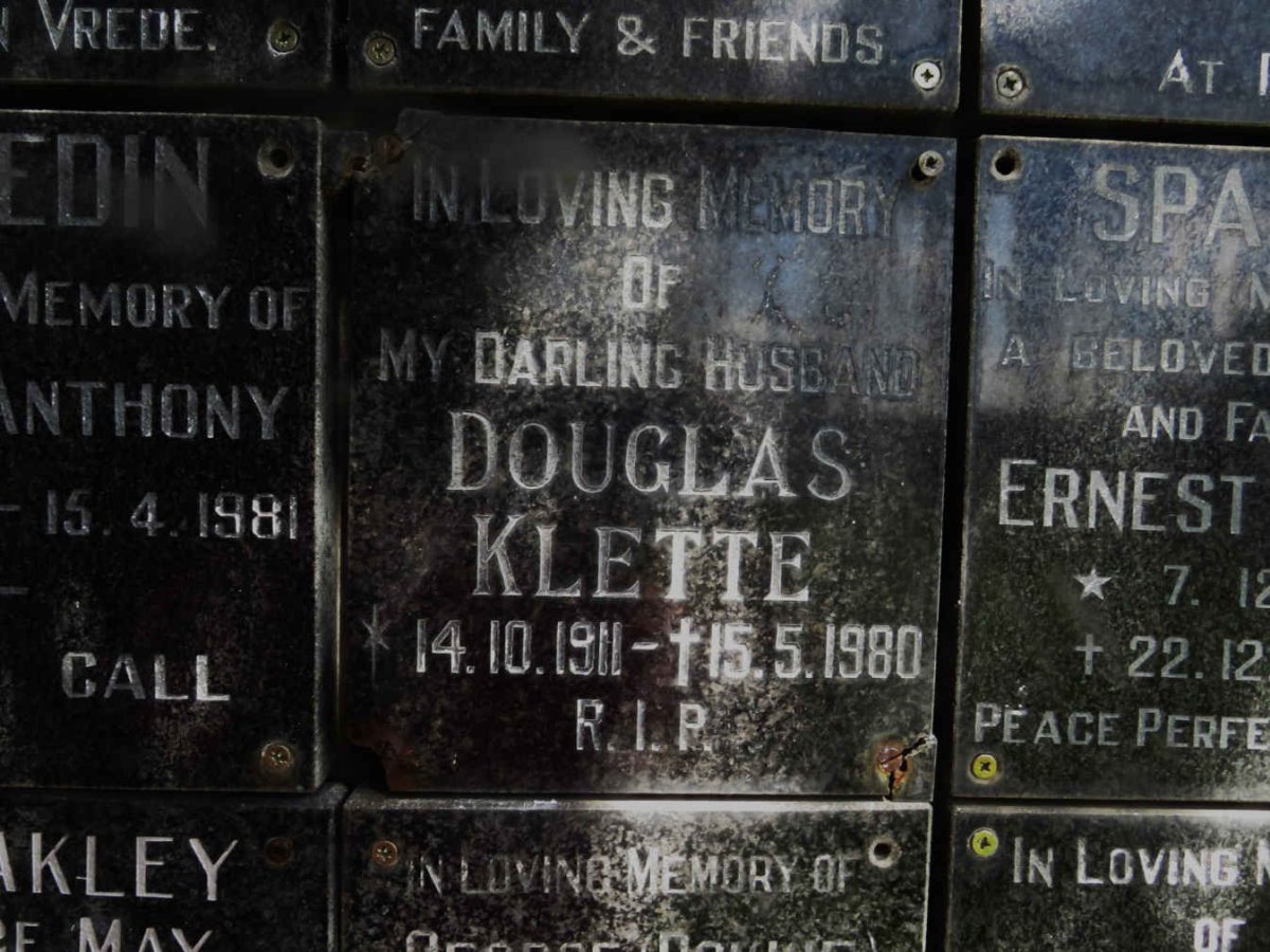 KLETTE Douglas 1911-1980