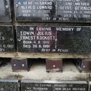 KOCKOTT Edwin Julius Ernest 1916-1981
