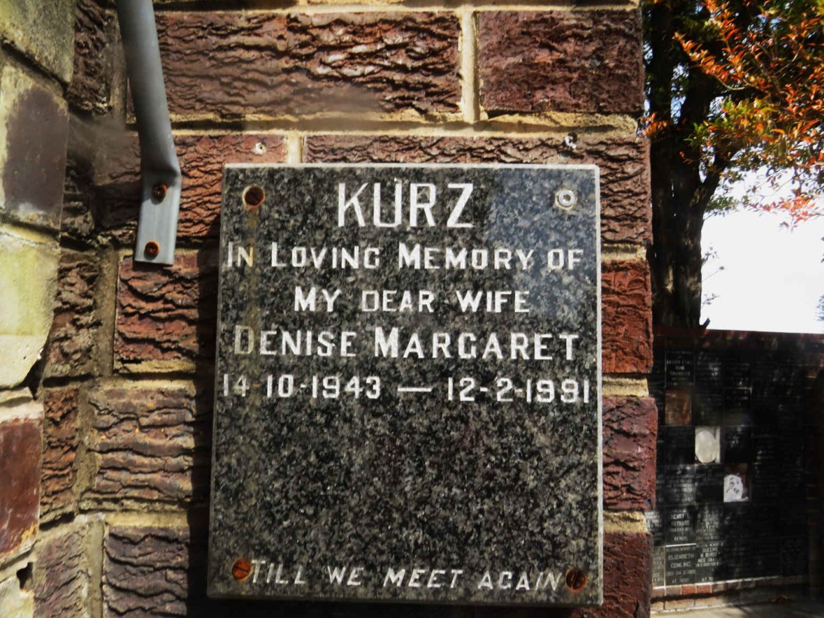 KURZ Denise Margaret 1943-1991