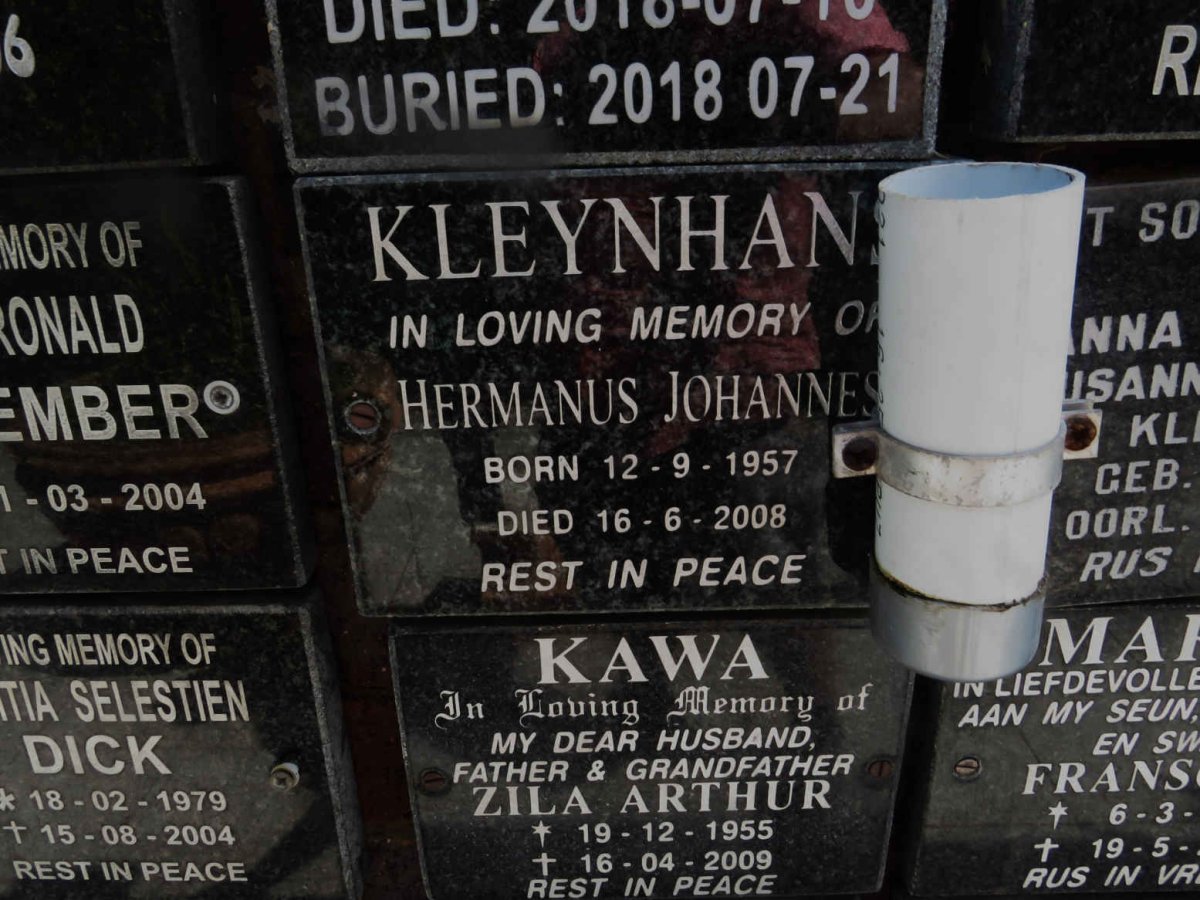 KLEYNHANS Hermanus Johannes 1957-2008