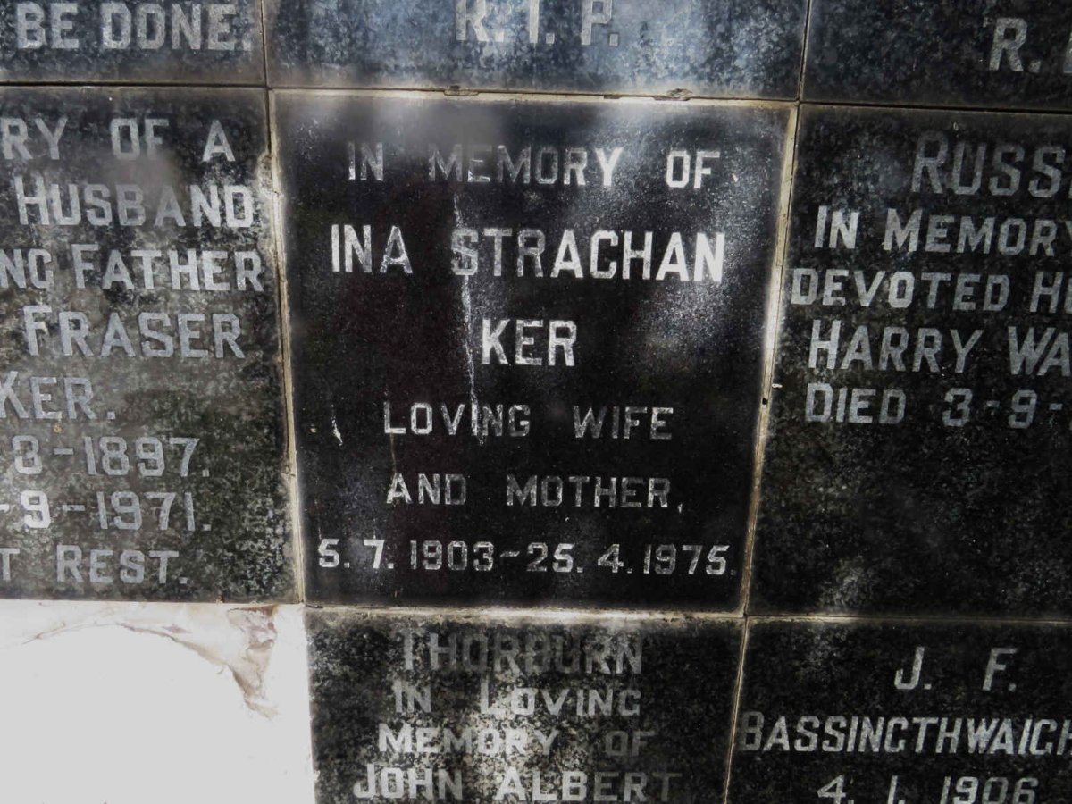 KER Ina Strachan 1903-1975